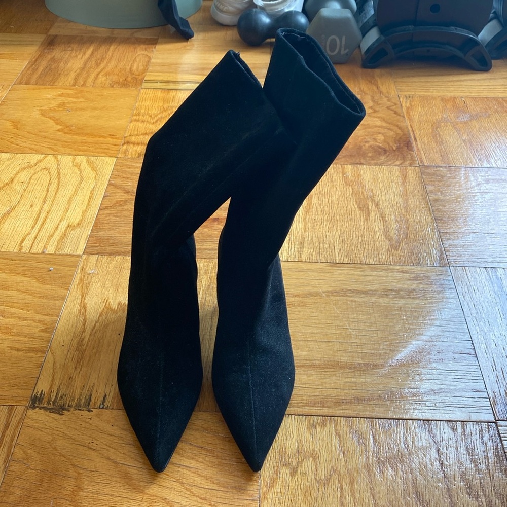 Suede Mango mid calf booties